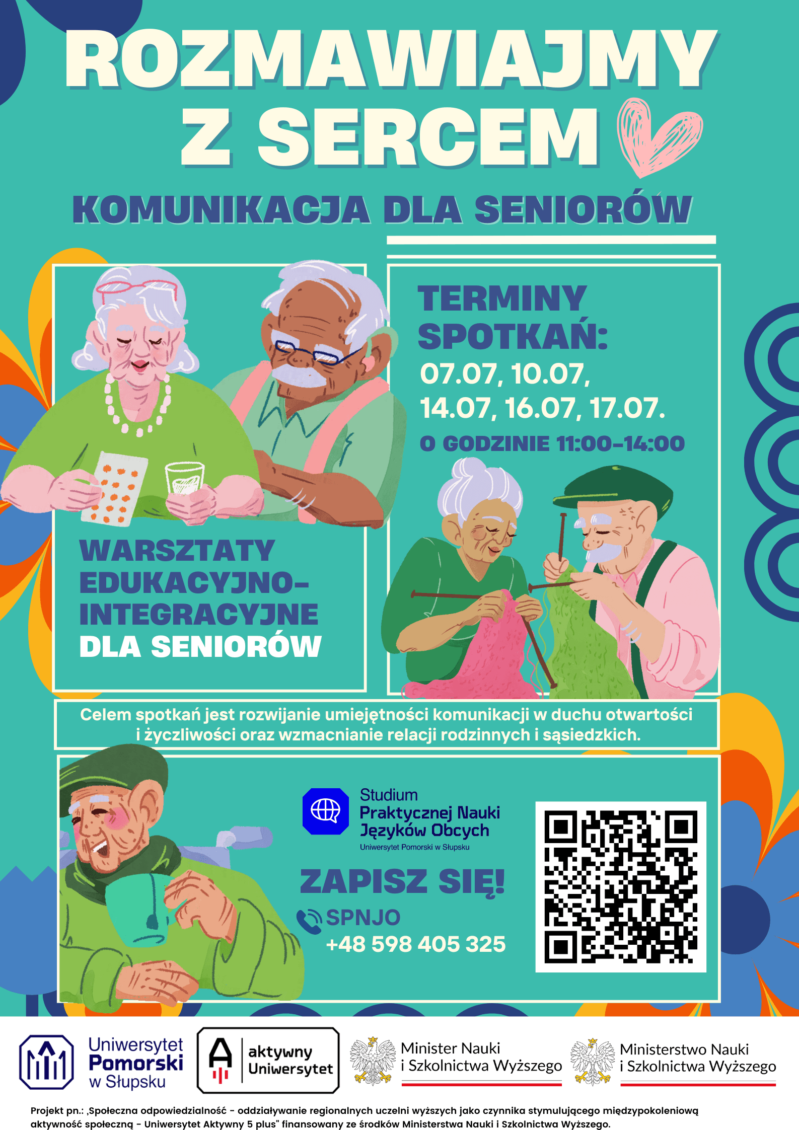 Warsztaty edukacyjno-integracyjne dla seniorów „Rozmawiajmy z sercem – komunikacja dla seniorów”.